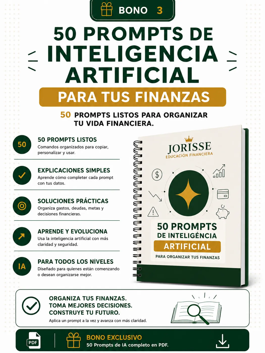 50 Prompts de IA para tus Finanzas