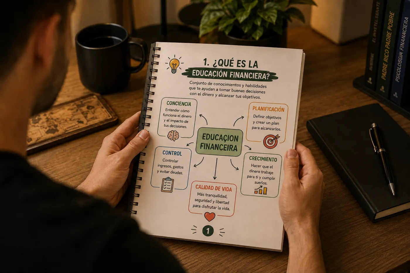 Ejemplo de mapa mental de educación financiera